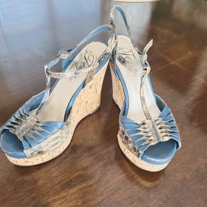 Fergie Wedge Sandals Size 6